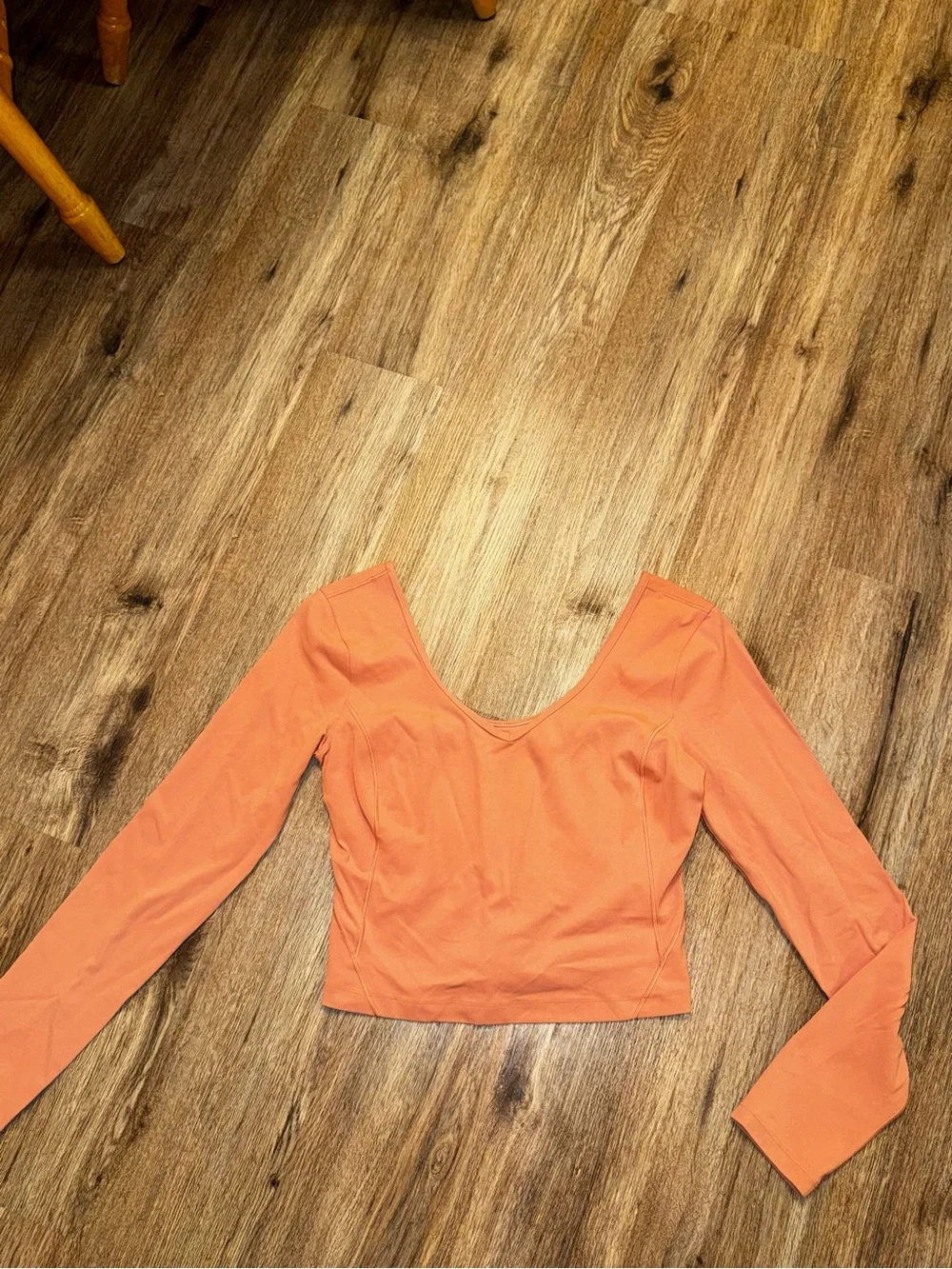 lululemon athletica Long-Sleeve align Top in Coral peach color